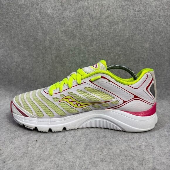 Saucony Kinvara 3 Womens Shoes Size 8 White Yellow Pink Low Top Running Sneakers - Picture 7 of 9